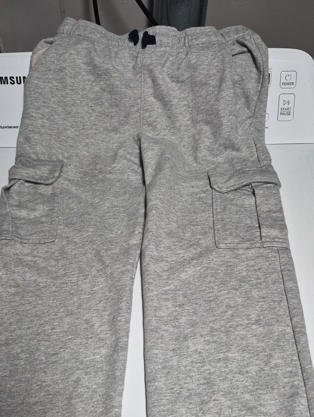 2 Pairs Carter's Sz 14 Light/ Dark Gray Boy's Cargo Sweatpants with Drawstring